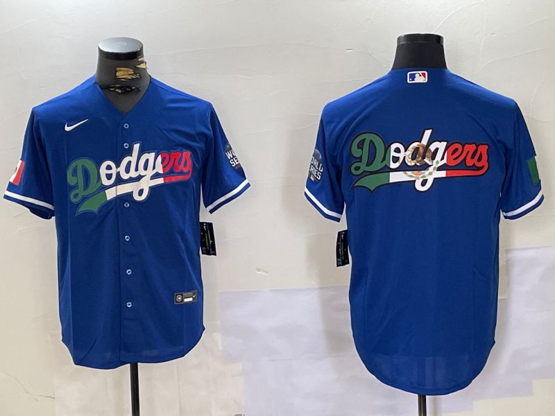 Men Los Angeles Dodgers Blank Blue Game 2024 Nike MLB Jersey style 10152